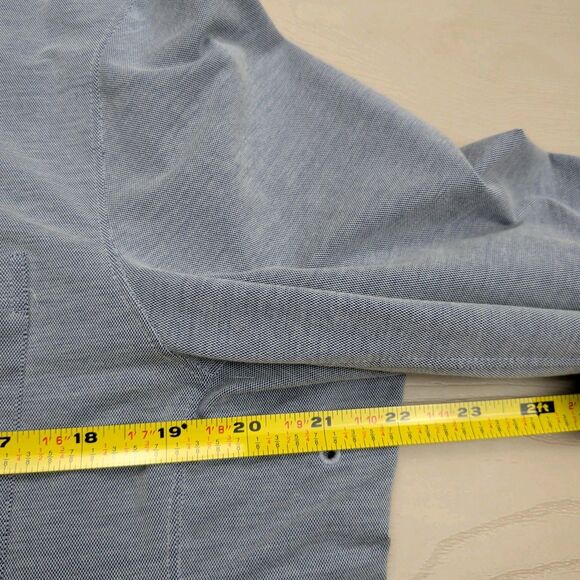 Lululemon Shirt Mens XL Blue Commission Long Sleeve Oxford Chambray Vented - Picture 6 of 10